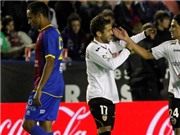 Bóng đá anh, ngoại hạng anh, lịch thi đấu euro 2012,  Valencia đánh bại Levante trong trận đấu đầy kịch tính